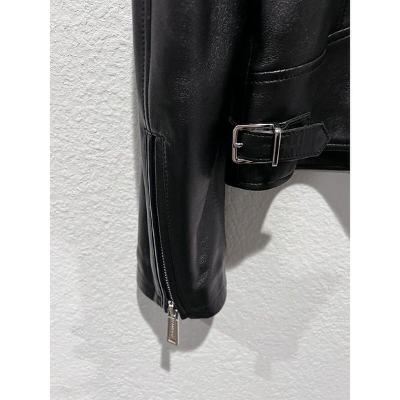 DSQUARED2 Single Rider Jacket / Lamb Leather Bomber / 50/Sheep Leather / Blk NWT - Picture 10 of 16